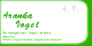 aranka vogel business card